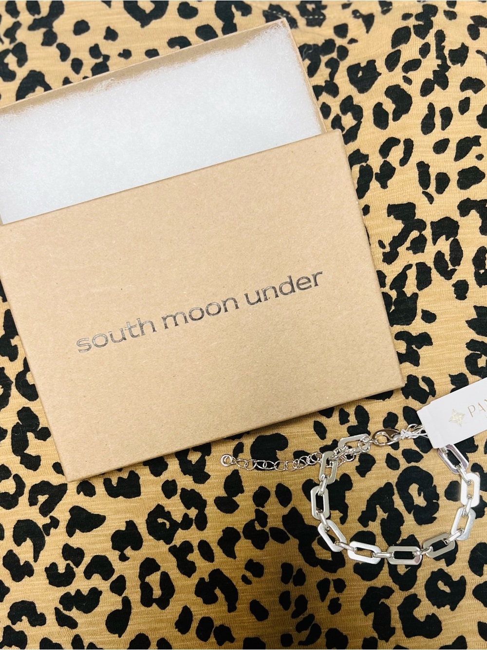 NWT Silver South Moon Under chain link bracelet. Lobster claw hook to chain - Picture 3 of 3